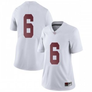 Women's Alabama Crimson Tide #6 Devonta Smith White Limited NCAA College Football Jersey 2403FFUP5